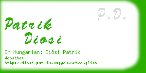 patrik diosi business card